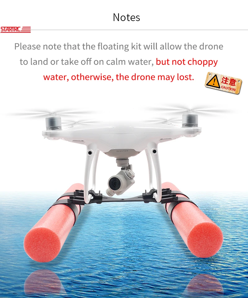 STARTRC DJI phantom 3 pro посадочный занос Поплавковый комплект для DJI phantom 3 se advance Drone посадка на водной части для phantom 4 pro