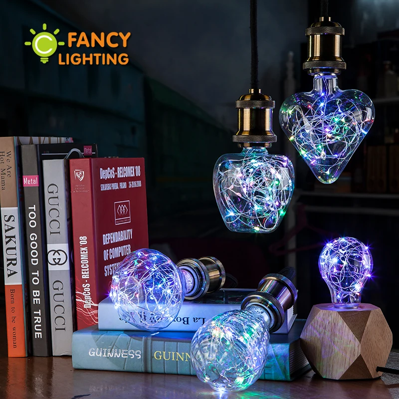 Светодиодная лампа A60 RGB светодиодный светильник 110 В 220 декоративная лампада