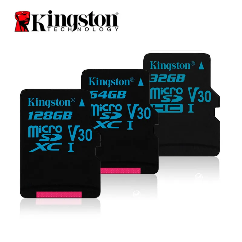 Карта памяти Kingston Micro SD 32 ГБ 64 128 TF microSD Full HD 4K экшн камера карты для Дрон смартфона