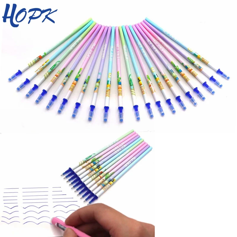 

20pcs/lot Erasable Pen Refill Office Writing Rods For Handles 0.5mm Blue Black Ink Erasable Pen Refill School Supplies