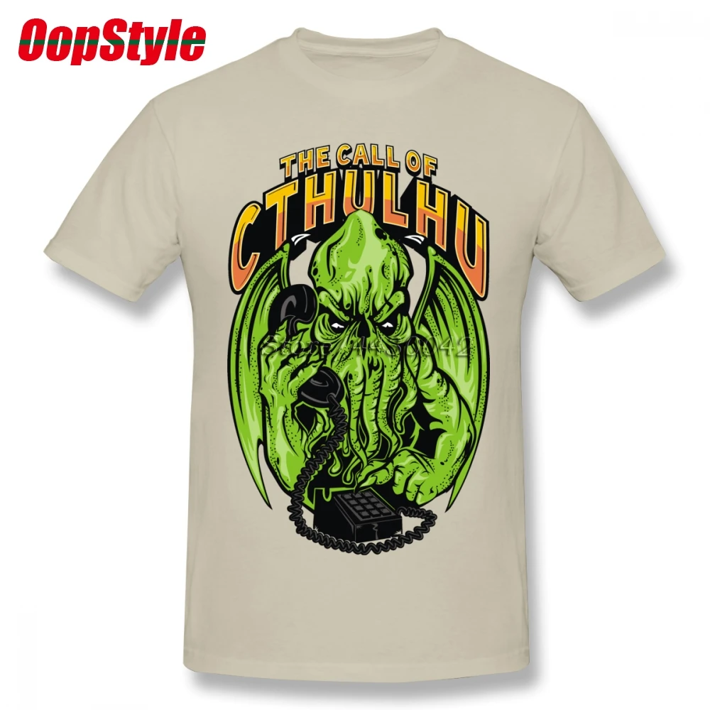 Мужская хлопковая футболка Cthulhu большие размеры 4XL 5XL 6XL Camiseta | одежда