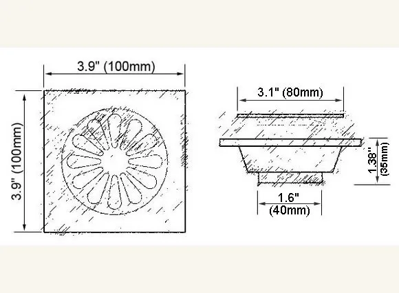 Черная масляная прорезиненная бронза резной цветочный узор слив для ванной и