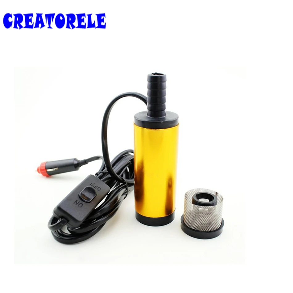 

Дизельный мини-насос 12 В, диаметр водяного, масляного, кемпингового алюминиевого сплава, сетчатый фильтр, автомобильный адаптер для перекач...