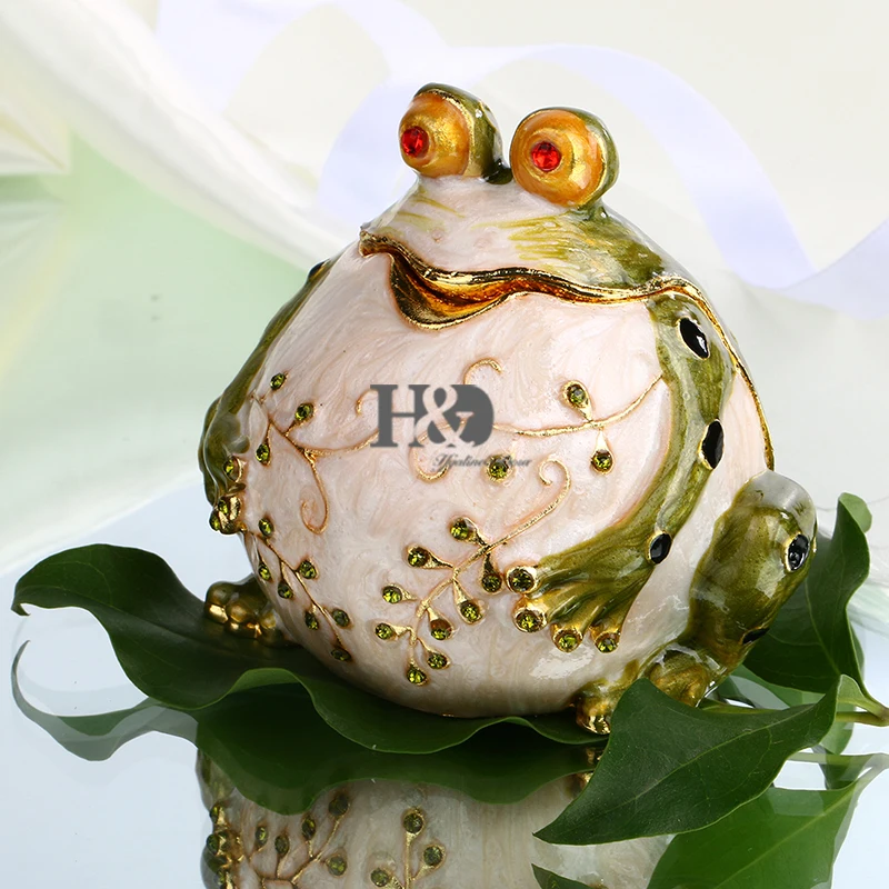 H &amp D 5 4 &quotЗеленая круглая шкатулка для хранения ювелирных изделий в форме
