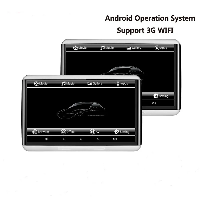 2 monitor only Cemicen 10,6 дюймов Android 6,0 3g wifi Автомобильный подголовник монитор HD 1080P видео плеер сенсорный экран Поддержка MP5/USB/SD/FM/IR/Bluetooth - Цвет: 2 monitor only