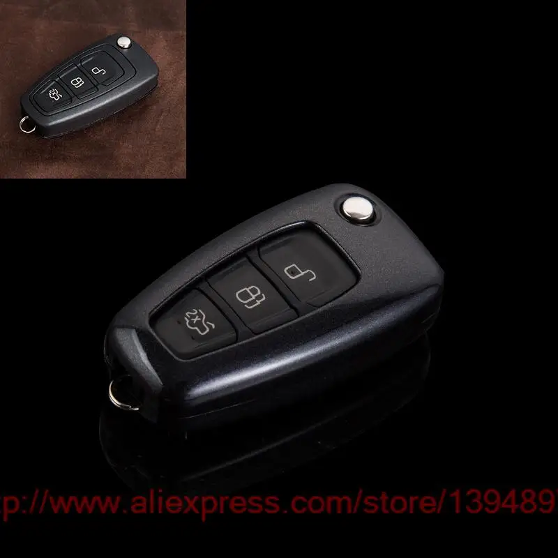 Model 2 black Автомобильный ключ ABS chian/чехол для ключей/Сумка для ключей, пригодный для Ford Focus Ecosport Escape Fiesta Edge mustang S-MAX explorer - Название цвета: Model 2 black