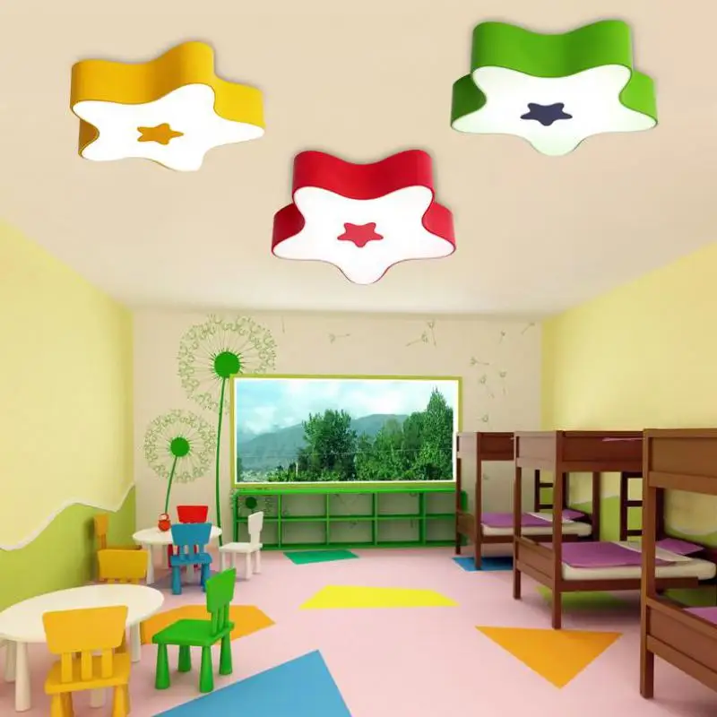 Светодиодный потолочный светильник в виде звезд для детского сада|children ceiling|children