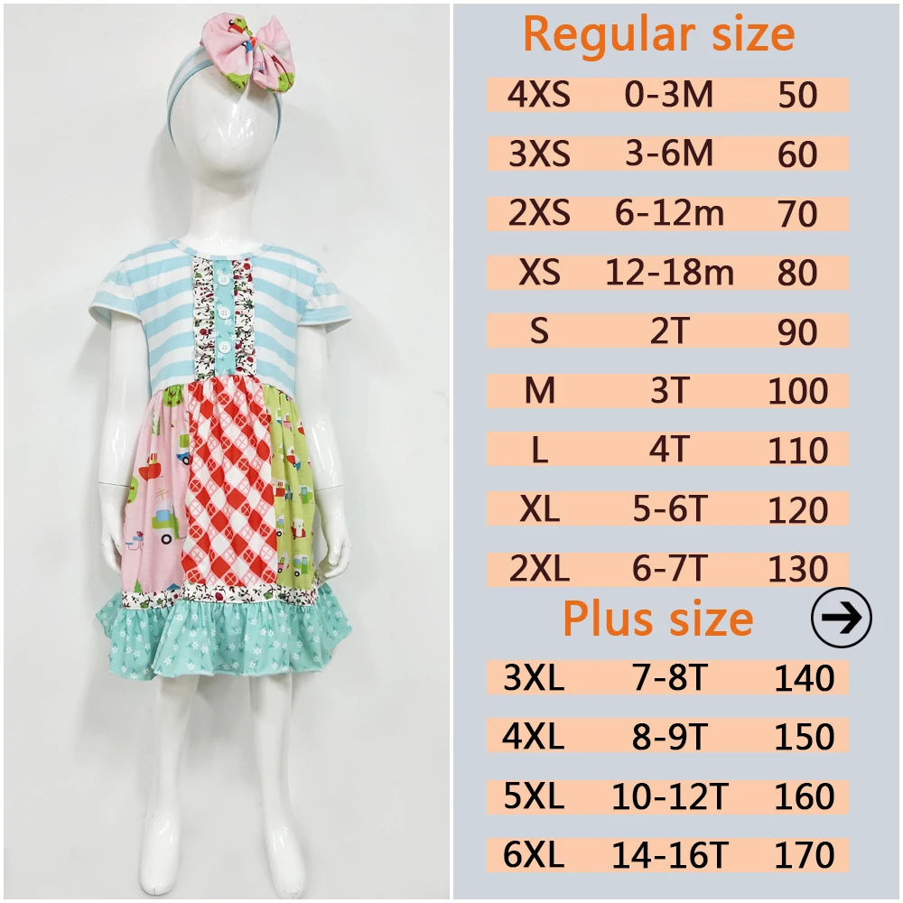 New Flowers Girl Dress Summer Baby Fashion Button With Headband Boutique Remake Girls Clothing LYQ801-043 | Детская одежда и обувь