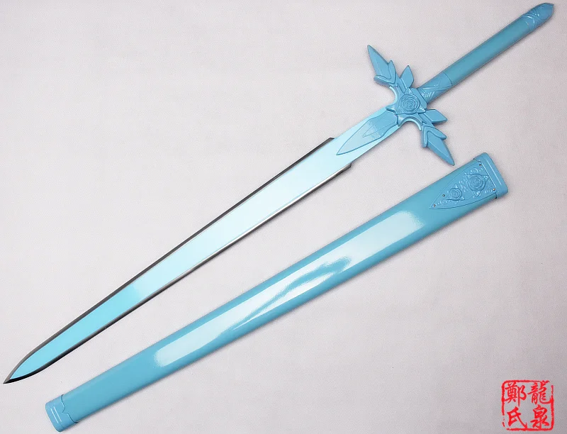 Fantasy swords for SAO Sword Art Online Alicization Eugeo-Blue Rose Sword carbon steel real blade anime replica cosplay props