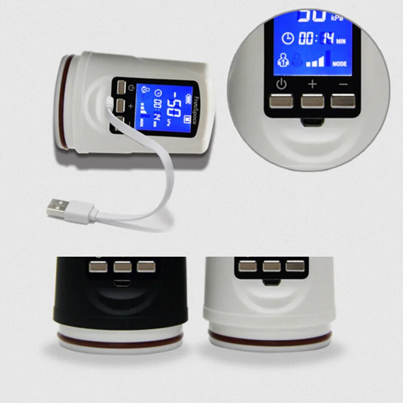 Увеличивающий насос для пениса Usb Перезаряжаемый автоматический СВЕТОДИОДНЫЙ