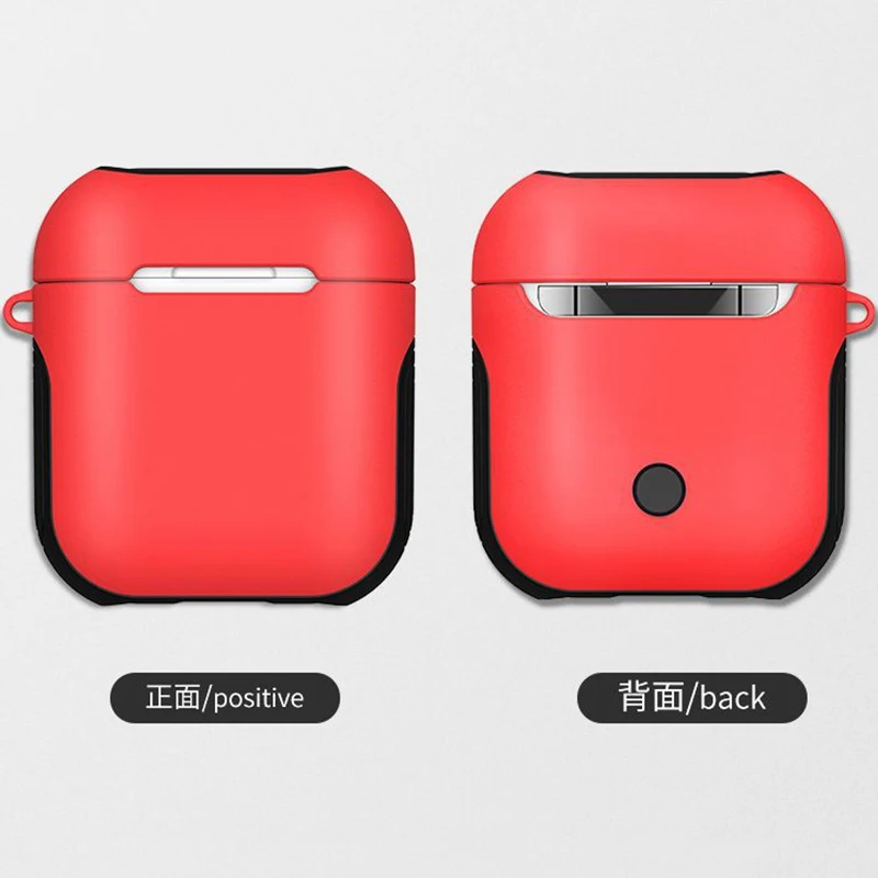 Soft Silicone Case for Apple AirPods TPU Hard Shockproof Cover Dual Layer For Earphone Cases Capa Protector |