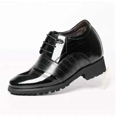12 cm leather lining Платье Для мужчин, визуально увеличивающие рост; обувь, увеличивающая рост; получить выше 6/8/10/12 см незаметно для вечерние свадебные Бизнес обувь из натуральной кожи - Цвет: 12 cm leather lining
