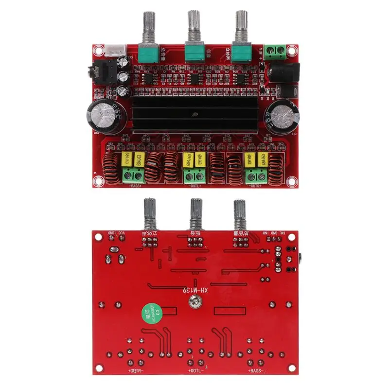OOTDTY 2x50 Вт + 100 DC 12 в-24 в TDA3116 2 1 Высокая мощность цифровой аудио усилитель плата
