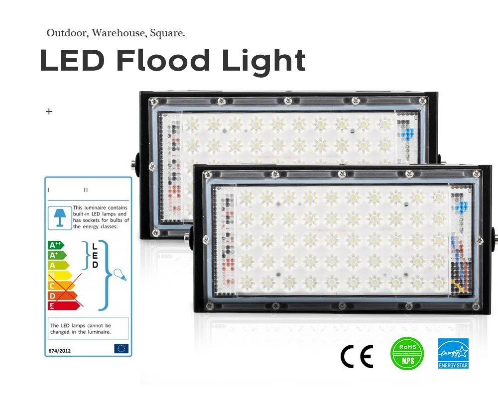 LUCKYLED Светодиодный прожектор светильник 50 Вт AC 220V 240V Водонепроницаемый Ip65 Точечный светильник на открытом воздухе садовый светильник ing потолочные светильник s Светодиодный отражатель холодный белый