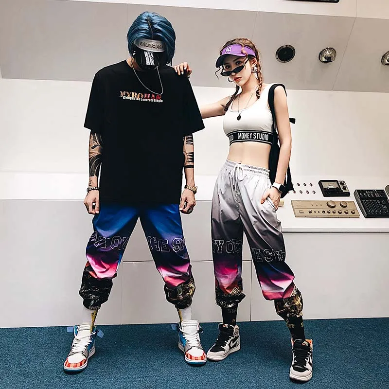 Весна 2019 Новое поступление городской пейзаж 3d принт модные джоггеры Harajuku уличная