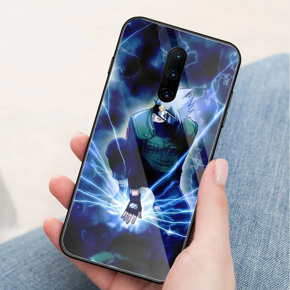 Чехол для Oneplus 7 pro Kakshi Glass back cover naruto 6t coque for 1 + 5 5t 6 | Мобильные телефоны и аксессуары