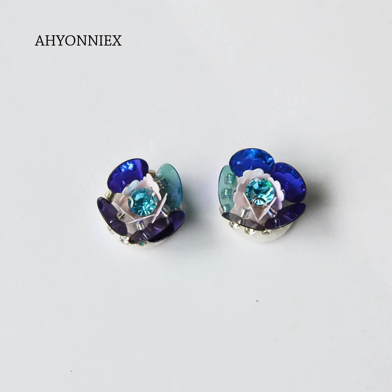 AHYONNIEX 10 шт. маленькие цветочные патч бусы со стразами нашивка аппликации Пришить бисером аппликация Блестками одежда, обувь, сумки DIY