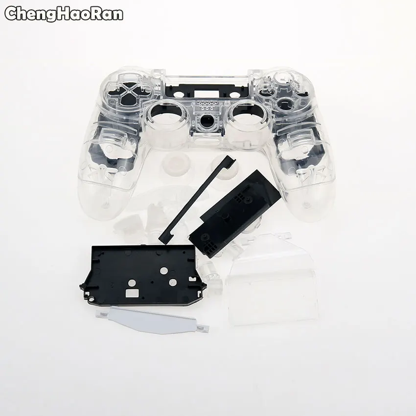 Clear ChengHaoRan для sony Playstation 4 PS4 старая версия геймпада контроллер Прозрачный передний задний корпус Оболочка Чехол - Цвет: Clear