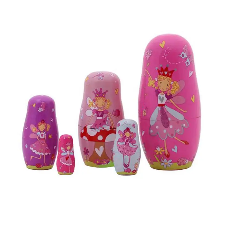 5 гнездовые Симпатичные деревянные куклы матрешки русская кукла животное