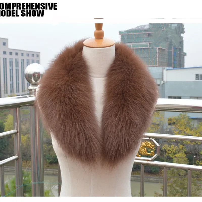 Роскошный воротник из натурального Лисьего меха зимний женский меховой