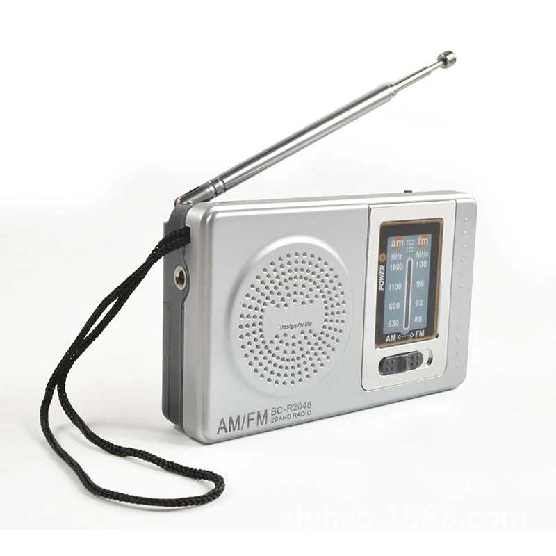 Абсолютно новое мини портативное радио R2048 с двухдиапазонным FM/AM карманное со