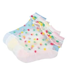 5 парлот, летние носки для девочек сетчатые стильные детские носки с модными эластичными кружевными цветами, детские носки