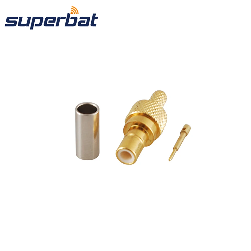 Superbat SMB зажимный радиочастотный коаксиальный разъем для LMR100 RG316 RG174 прямой