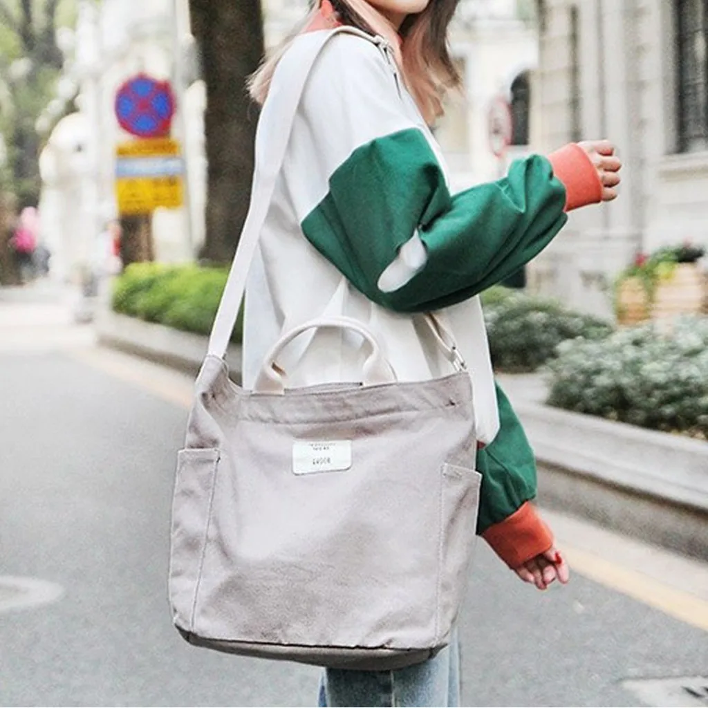 Женская сумка холщовая простая на одно плечо | Багаж и сумки