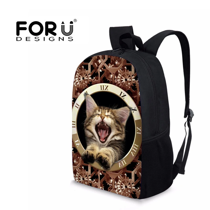 FORUDESIGNS/Школьные сумки Kawaii Cat для девочек и мальчиков детская книжная сумка с милой