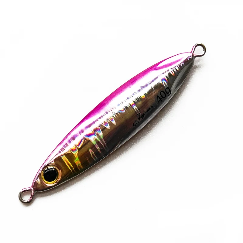 30g40g60g Slow shake Metal Jigging Fishing Spoon Iron Plate Long shot Laser Luminous Lead Baits Boat Sea Jig Lures | Спорт и