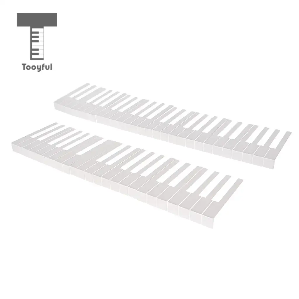 

Tooyful 1 Set 52 Keys Piano Keytops Keyboard Replacement Key Top with Glossy Finish Piano DIY Accessory Maintenance Kit