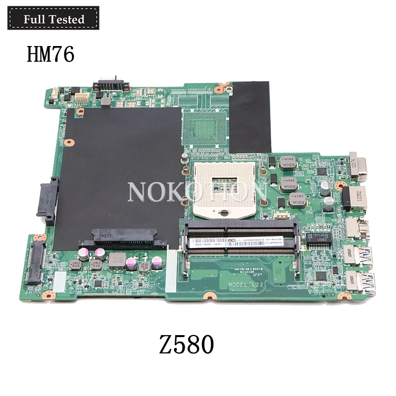 

Материнская плата NOKOTION DA0LZ3MB6G0 для ноутбука lenovo ideapad Z480, материнская плата HM76 DDR3 11S90000921, полностью протестирована