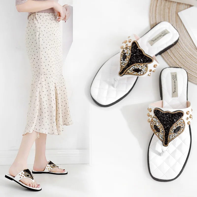 Корейские удобные Вьетнамки для девочек брендовые щипцы женские туфли на