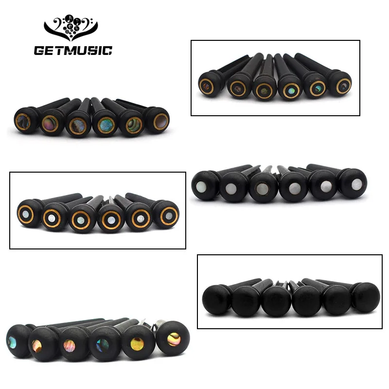 30 шт. Акустическая гитара для порожка черный Давление строка гвозди с латунный и