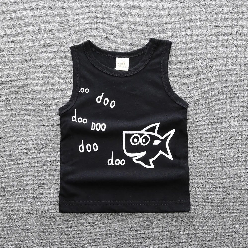 Комплект одежды для маленьких мальчиков футболка-жилет + шорты штаны Одежда