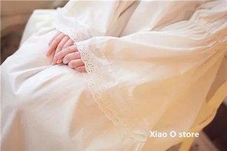 Новинка винтажная ночная рубашка принцессы из 100% хлопка с расклешенными