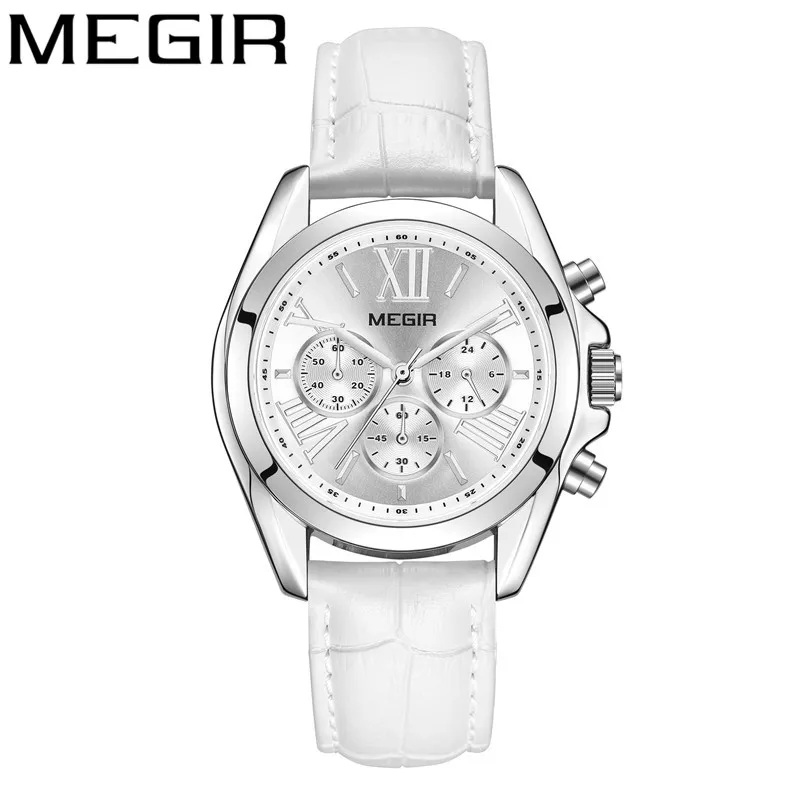 ME211402 without box MEGIR, женские часы, водонепроницаемые, Лидирующий бренд, Роскошный хронограф, женские наручные часы, натуральная кожа, классический браслет, женские часы, 2115 - Цвет: ME211402 without box