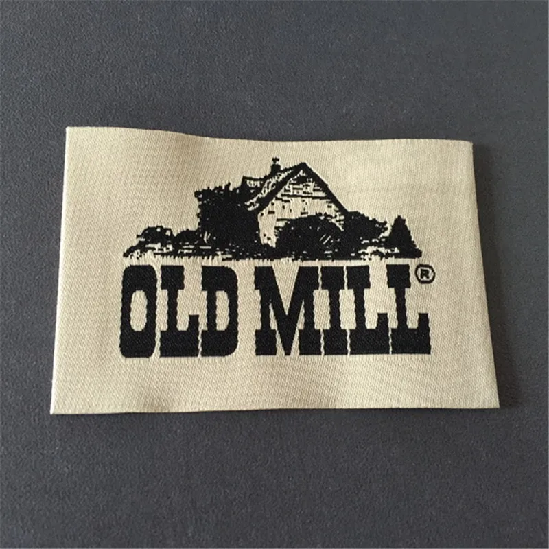 Индивидуальная бирка для одежды с двойной плотностью тканые этикетки