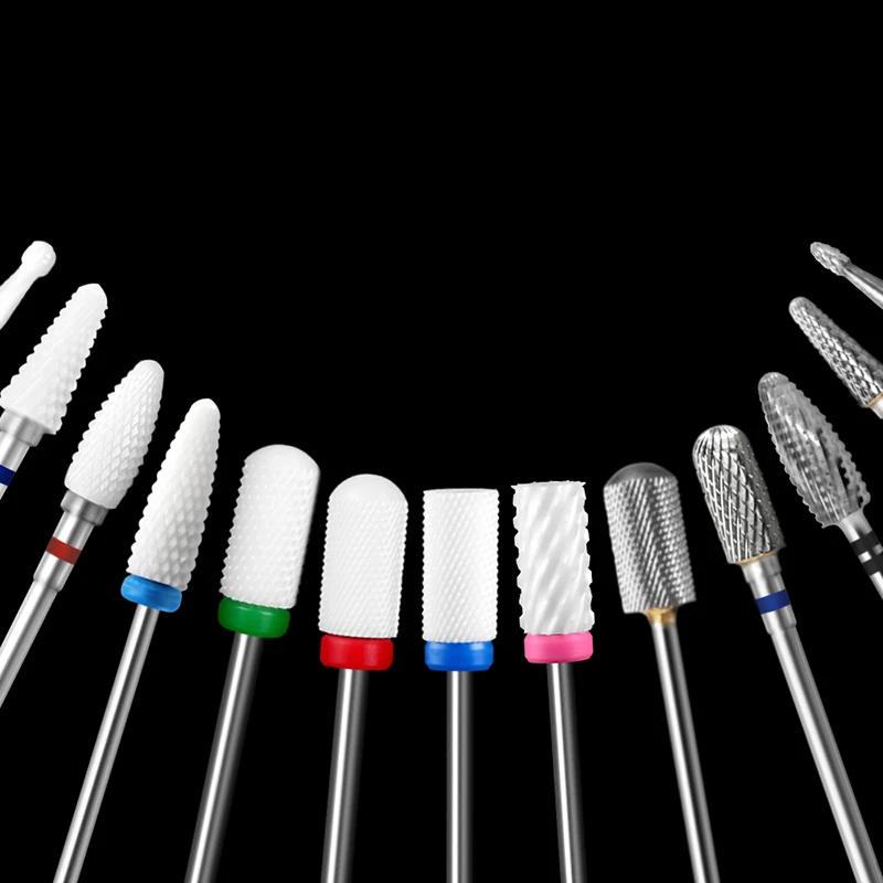 Сверла для дизайна ногтей из Керамического Сплава для электрического маникюрного станка, аксессуары для маникюрных инструментов, фреза для электрического маникюра Файлы сверла