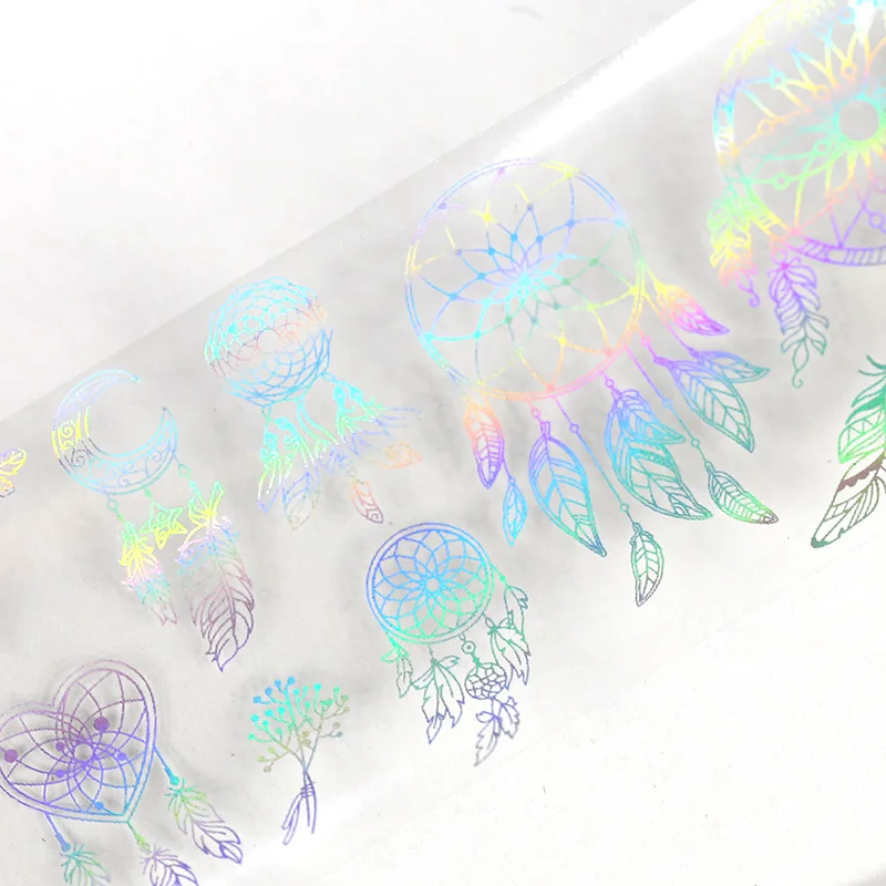 Nail Foil 4*100cm Holographic Laser Geometric Catch Dream Transfer Sticker Manicure Art Decorations Ra | Красота и здоровье