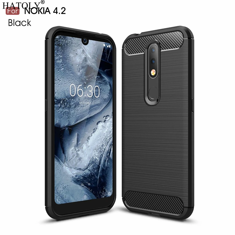 Чехол HATOLY для Nokia 4 2 противоударный мягкий силиконовый чехол из ТПУ с ворсом TA-1157