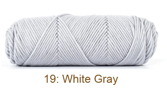 19 Light Grey Г/лот 400 натуральный мягкий хлопок пряжа для вязания ребенка Пряжа вязаный крючком вязакрючком шарф свитер, 4 мяча, различные цвета доступны - Цвет: 19 Light Grey