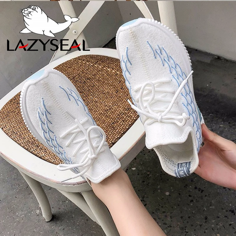 LazySeal на платформе визуально увеличивающие рост ботильоны женская обувь круглый