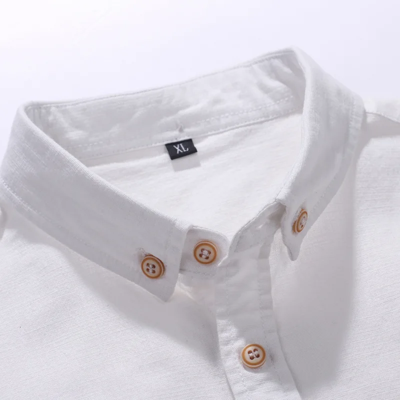 Новая мода Завышение блузка рубашка Мужская 2017 повседневные мужские белый Линн