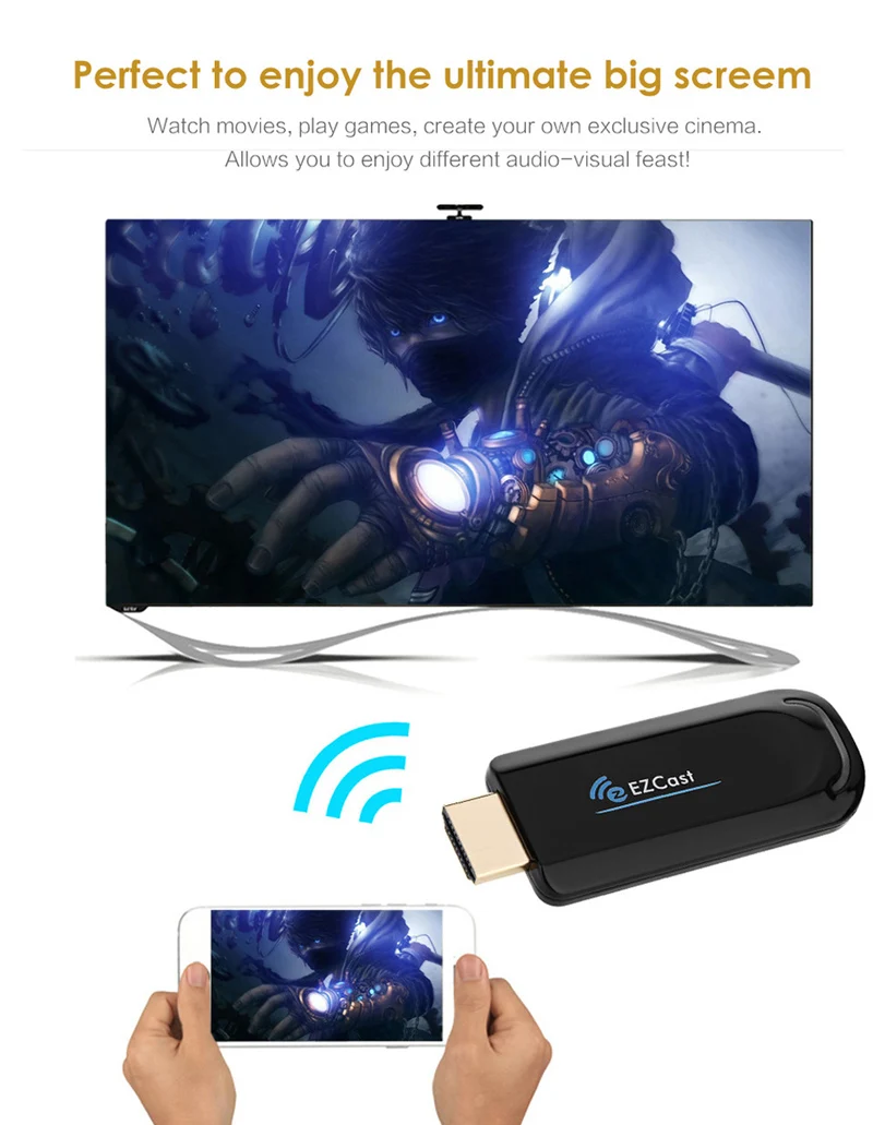 EZcast Смарт ТВ HDMI ключ телефон к ТВ беспроводной WiFi адаптер для iphone XS MAX XR 5 6 7 8 plus X для samsung LG Xiaomi Android