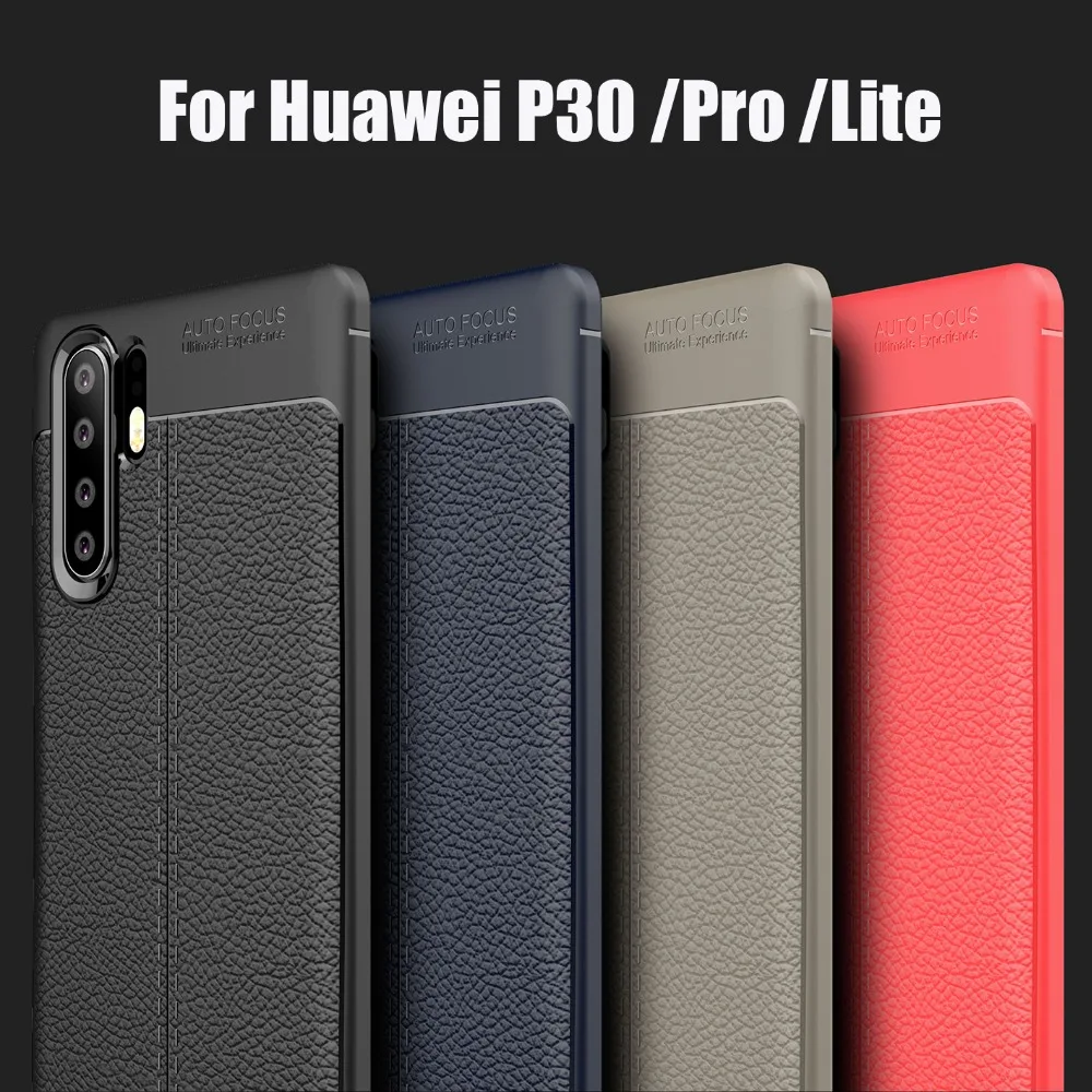 Чехол для телефона P 30 Huawei P30 Pro роскошный противоударный кожаный текстурный