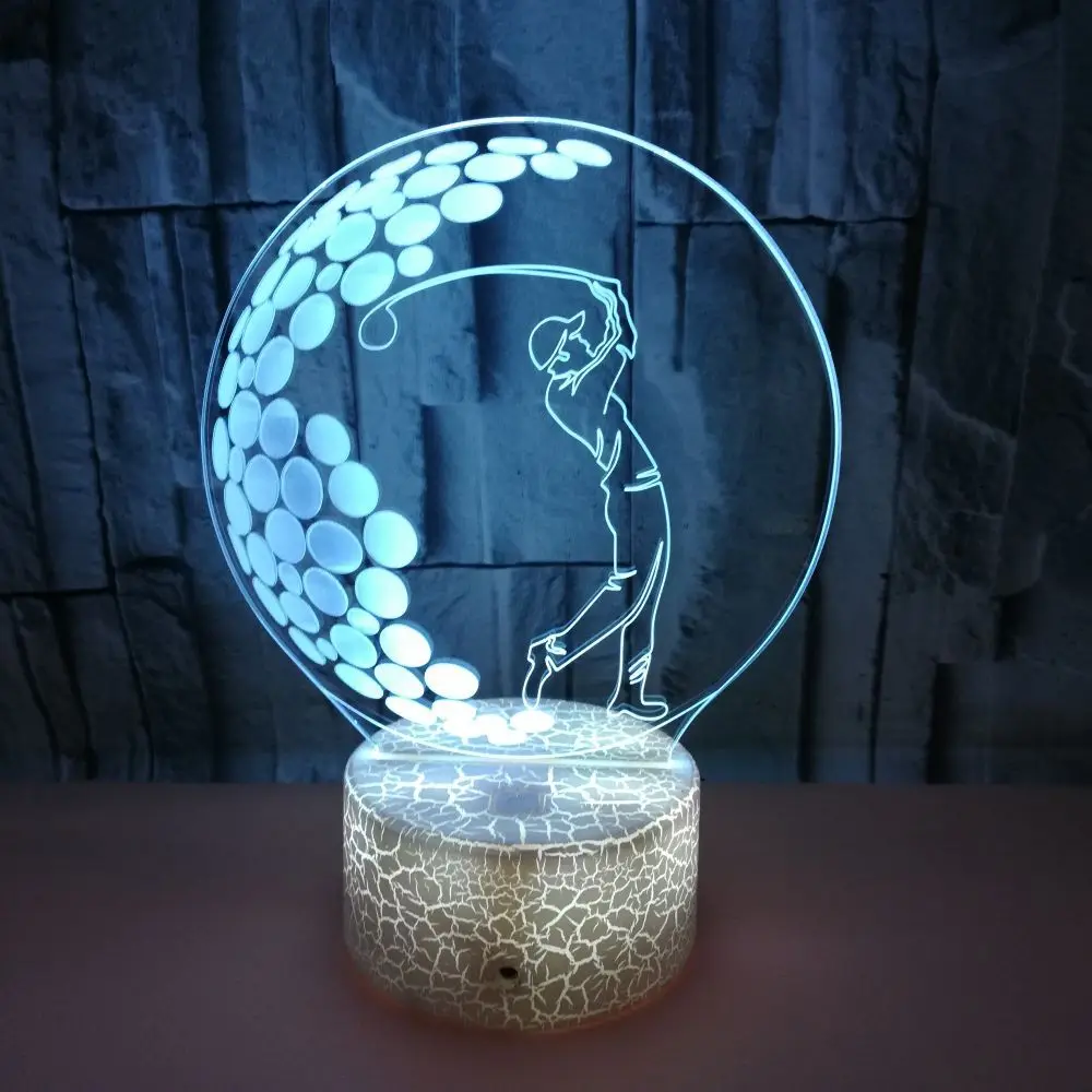 Светодиодная настольная лампа 3d Vision современная с постепенным сенсорным