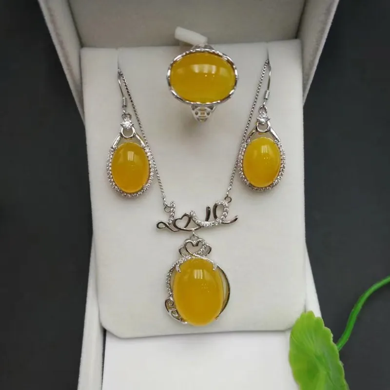 Набор халцедонов цепь из натурального серебра 925 пробы палочки для еды подвеска в