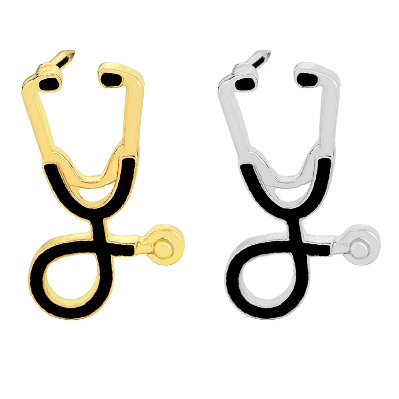 Эмалированный стетоскоп для медсестер и врачей брошка на лацканы значок