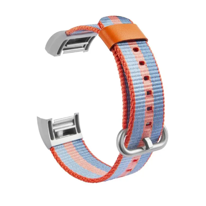 Yellow and Blue Модные яркие часы с нейлоновым браслетом, ремешок для Fitbit Charge 2 HR, металлический разъем для Fitbit Charge2 HR, новейший ремешок для часов - Цвет: Yellow and Blue